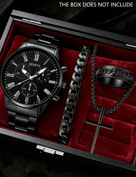Business Men's Quartz Watch Set