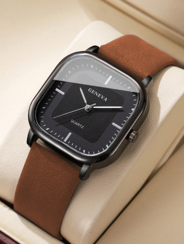 Casual Rectangular Dial Classic Watch