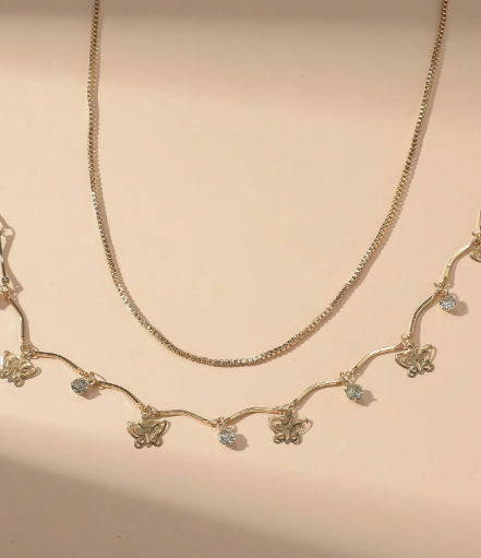 Butterfly Multi-Layer Design Crystal Waist Chain