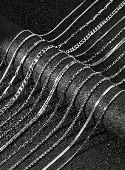 Stainless Steel Chain Necklace Set