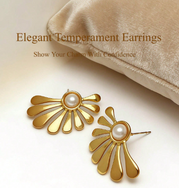 Gold-Tone Statement Pearl Earrings
