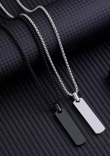 Men's Stainless Steel Geometric Necklace