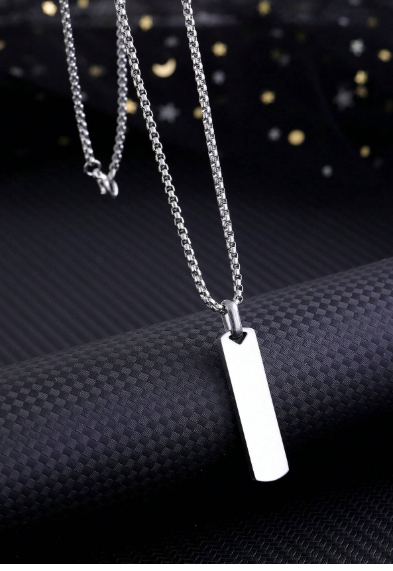 Men's Stainless Steel Geometric Necklace