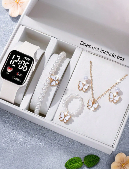 LED Heart-Shaped Digital Display Electronic Watch