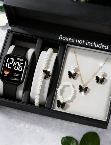LED Heart-Shaped Digital Display Electronic Watch