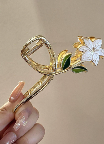 Women's Alloy Hair Clip With Flower