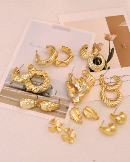 Ginkgo Leaf Earrings set