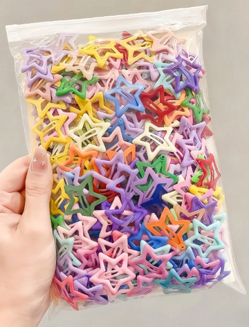Y2K Colorful Drip Oil Star Hair Clips