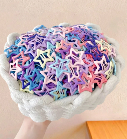 Y2K Colorful Drip Oil Star Hair Clips