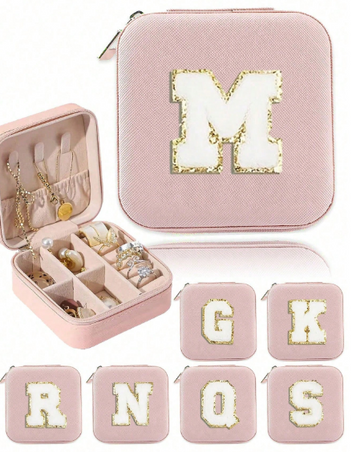 Letter Jewelry Box, A-Z Letter Travel Jewelry Box
