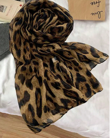 Women's Scarves Bohemian Leopard Print Hijab