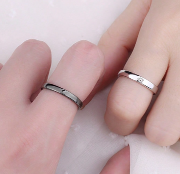 Sun & Moon Design Couple Rings