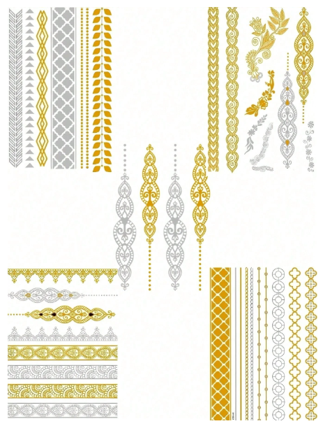 Henna Metallic Tattoos
