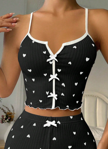 Bow Strap Sleepwear Top