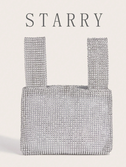 Rhinestone Decorated Shoulder Bag